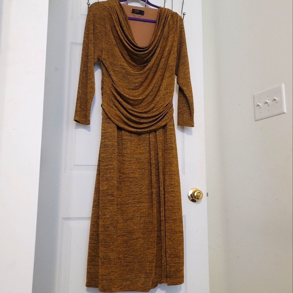 IGIGI sz12 Ruched Copper swing dress